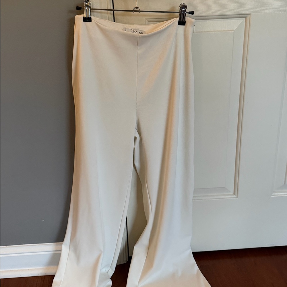 Mango Cream Wide Leg Women's Pants